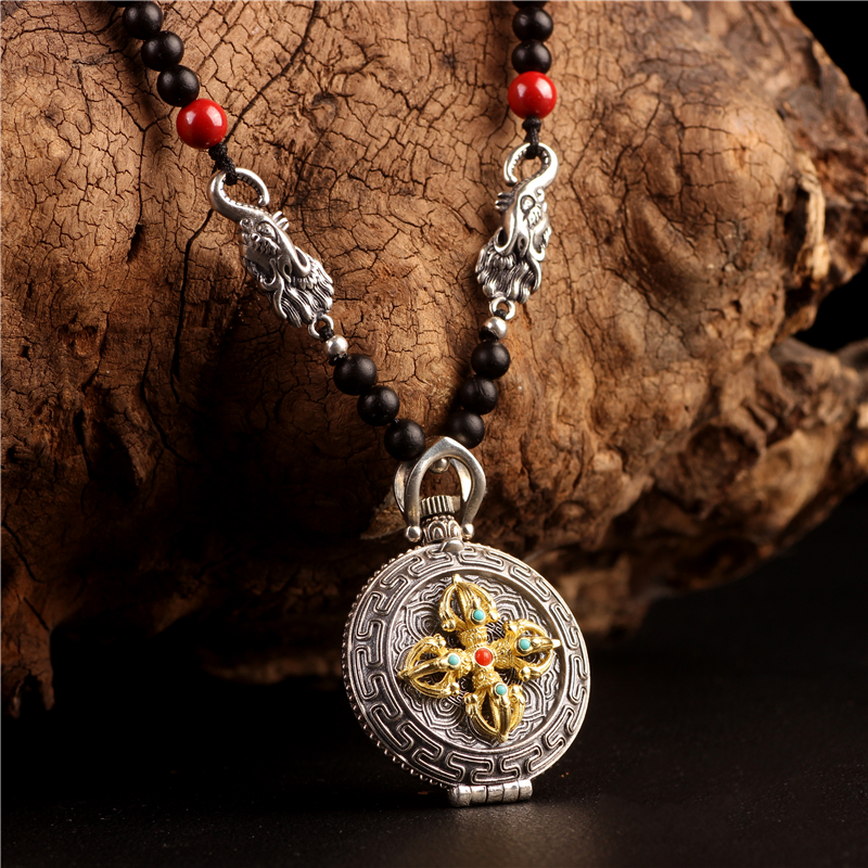 藏汉屋男女纯银精品工艺嘎乌盒小