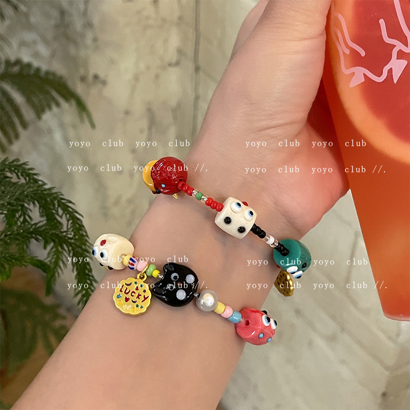 转运小怪兽串珠编绳原创设计