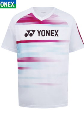YONEX尤尼克斯新款羽毛球服110125BCR男女款运动T恤短袖210125BCR