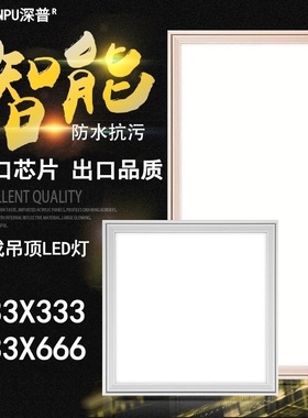 333x333x666适用于德莱宝阿里斯顿集成吊顶厨房卫生间led平板灯