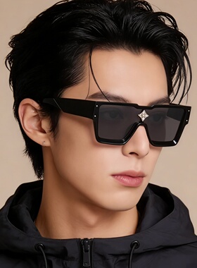 欧美大框方框连体网红墨镜