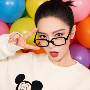 戚薇同款眼镜复古黑色方形窄框平光眼镜女简约斯文素颜神器眼镜架