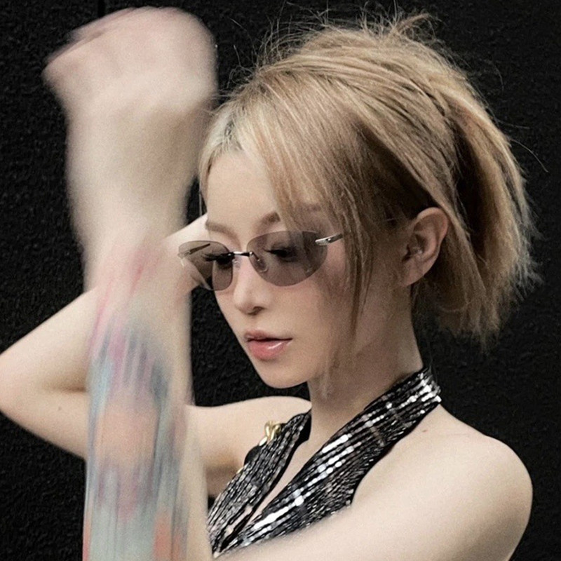 椭圆高级感眼镜太阳镜辣妹甜酷