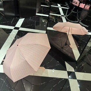 现货 维多利亚的秘密折叠加固黑胶遮阳伞雨伞