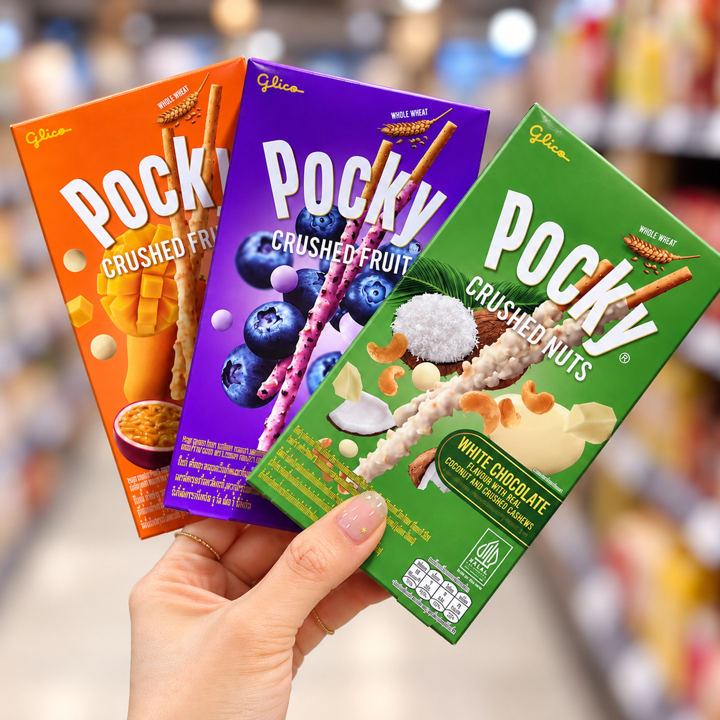 泰国进口格力高pocky百奇涂层巧克力饼干棒百醇蛋卷夹心休闲零食