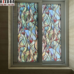 美式浴室窗纸磨砂玻璃贴纸遮光防晒卫生间窗户玻璃贴膜透光不透明