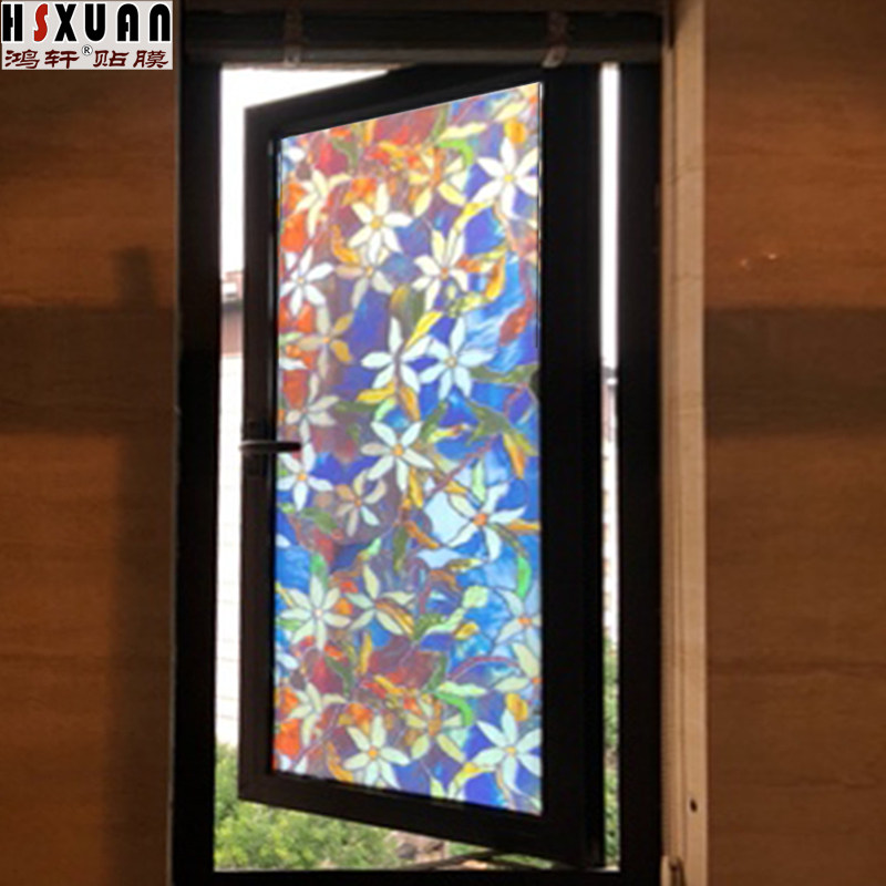 美式卫生间遮光不透明玻璃贴纸