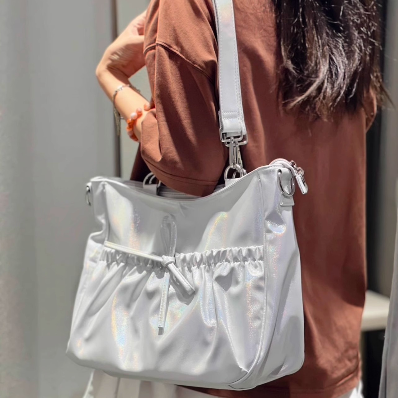 原创正品珠光色芭蕾包