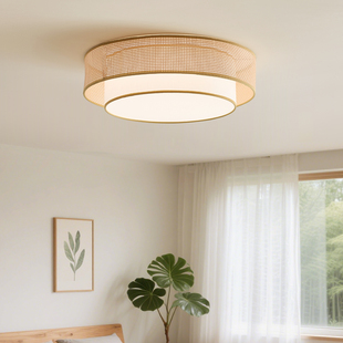 侘寂风吸顶灯宋代美学新中式日式圆形客厅卧室书房简约国风房间灯