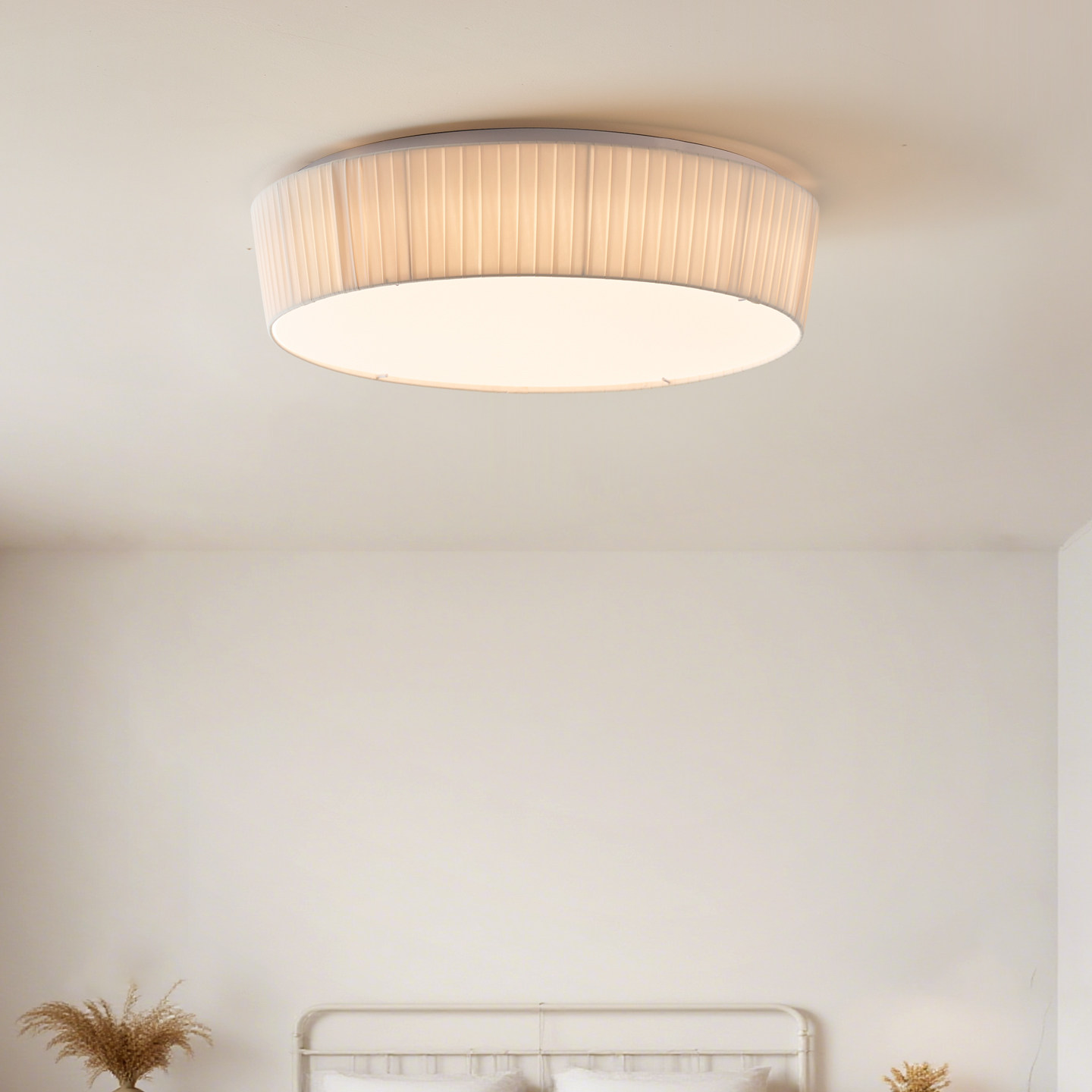 法式百褶卧室吸顶灯奶油风房间温馨主卧灯护眼中古北欧客厅高级感,家装灯饰光源,餐厅/卧室/书房吸顶灯,淘宝优惠券,粉丝福利购,淘宝优惠卷