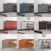 90厘米宽砖纹墙纸自粘铝箔底壁纸墙裙墙围专用墙贴防水防潮饭店