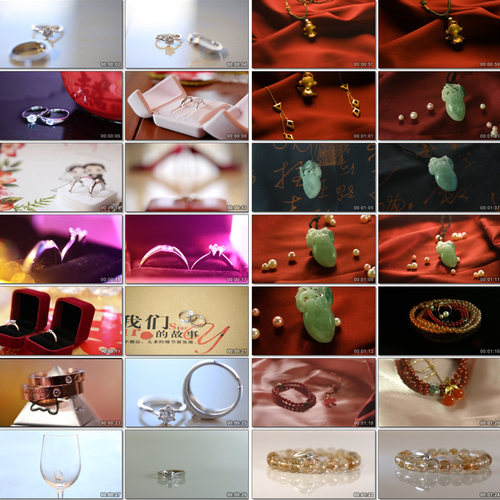 订婚戒子钻戒珠宝金首饰信物指环项链玉佩高清原创实拍视频素材