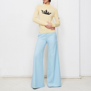 crown黄色半高领套头开司米纯羊绒衫 Freud 毛衣女 Bella 清仓现货