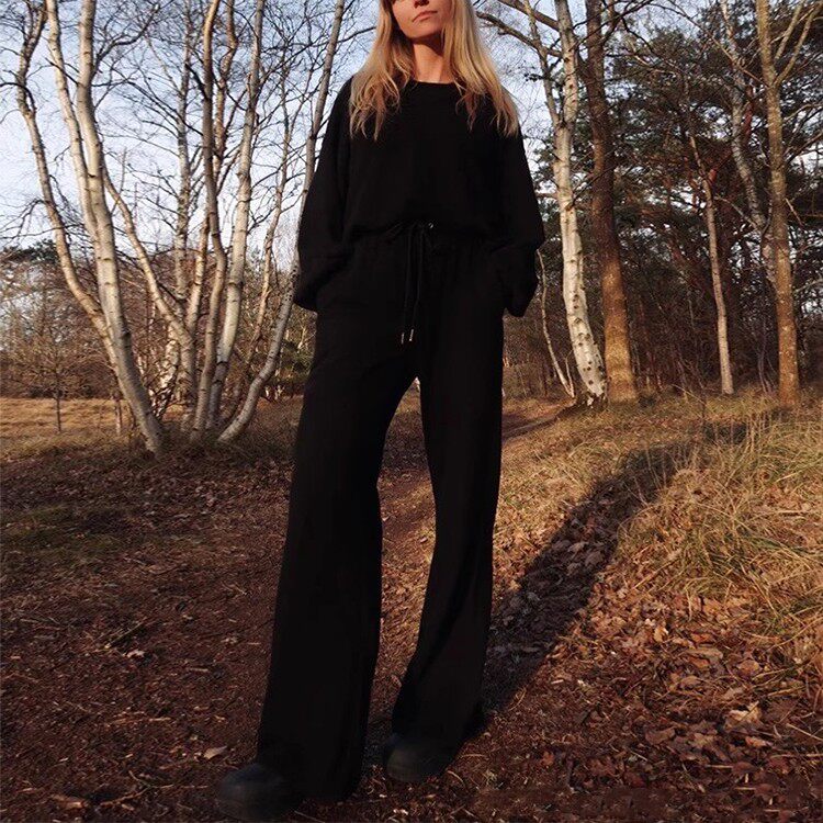 现货 Citizens of Humanity COH 松紧腰垂感宽松休闲拖地阔腿裤女