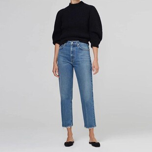 Citizens 高腰破洞锥形直筒牛仔裤 COH 女蓝灰色 Humanity 现货