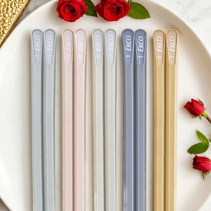 康宁EKCO合金筷子家用餐具高档专人专用筷子家庭分餐筷一人一筷