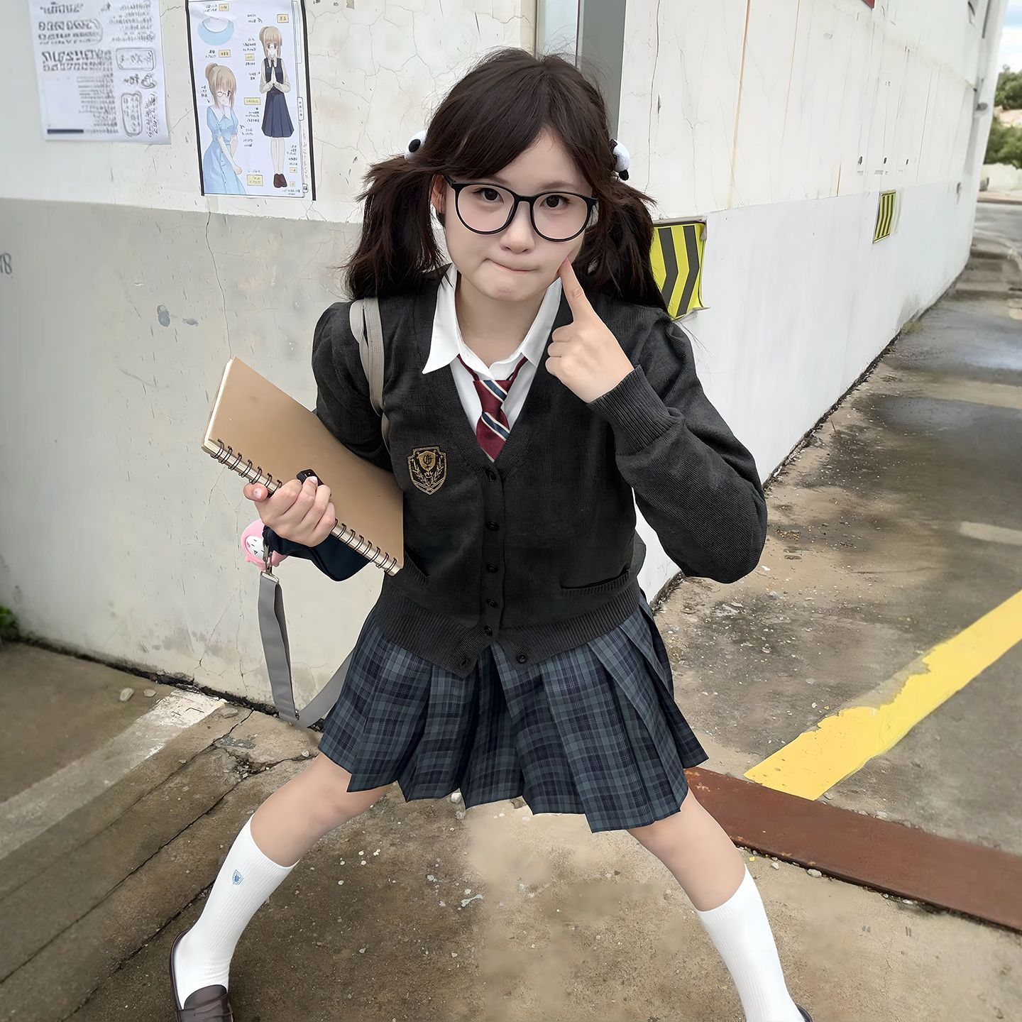 针织开衫jk海苔制服套装学院风长袖百搭校供感叠穿外套秋冬季女生