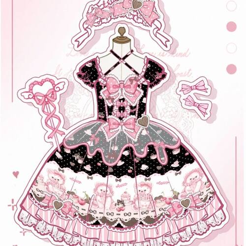 【藏香阁原创 樱桃宝宝熊】Lolita设计芭蕾洋装原创可爱jsk连衣裙