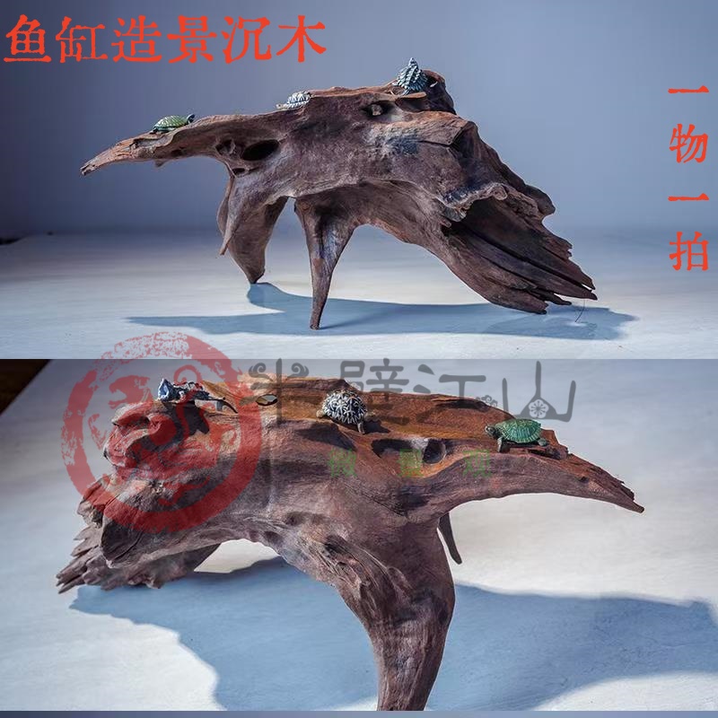 紫柚木精品天然鱼缸造景沉木南美