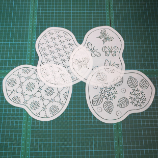 249 刺绣刺子绣模板镂空画图拓图描图工具茶垫茶席 小葫芦纹合集