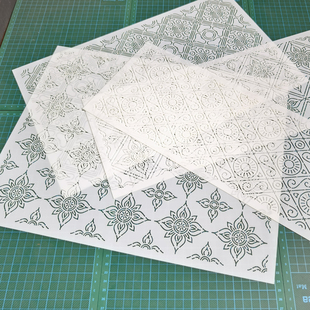 本店复原二创 传统砖花纹样集 画图模板拓图描图工具茶垫茶席 273