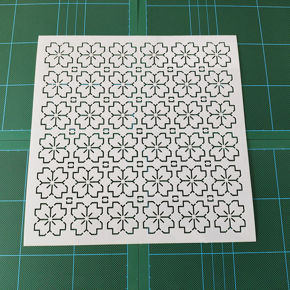 22 樱花纹 刺绣刺子绣镂空画图模板diy拓图描图工具模版绘图压线