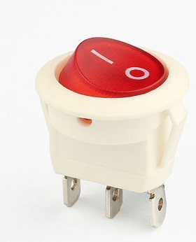 单极单掷带灯红色船型开关 KCD8-11N-CB1A-W-R-01