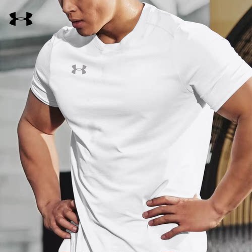 安德玛速干T恤新款夏季运动短袖弹力休闲跑步健身训练服圆领上衣