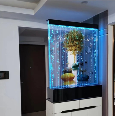 水幕字画款屏风隔断定制客餐厅玄关卫生间半墙水幕墙网红隔断屏风