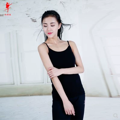 Черный топ с чашечками, спортивная одежда, танцующие туфли, с лямками