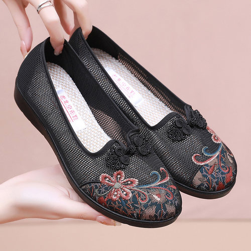 夏季老人网鞋女透气老太太鞋防滑