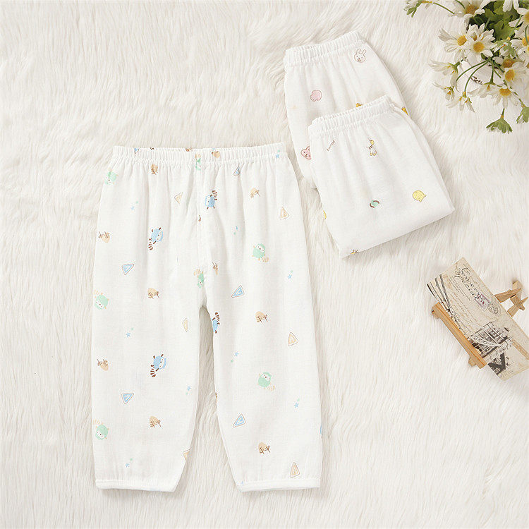 pure cotton Gauze trousers summer children ultrathin ventilation baby Crotch opening air conditioner Home Furnishing Mosquito control Pajamasin the Children/Baby/Family fitted , Pants  category - from Buy2taobao.com to provide professional Taobao agent buy service