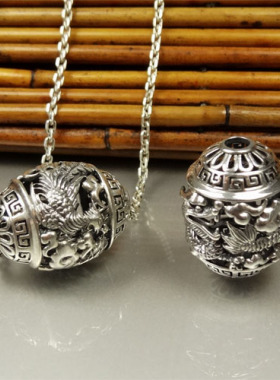 镂空民族风凤舞设计感立体吊坠