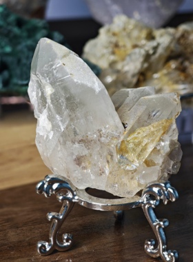 《真我》111.4g黄金喜马拉雅矿物共生天然水晶摆件