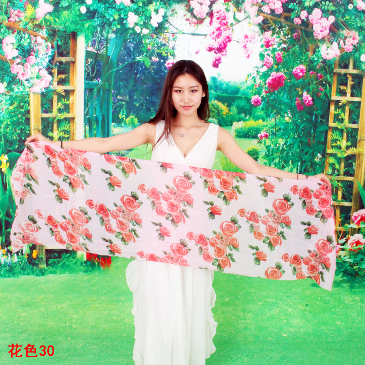夏季清凉女士纱巾海滩防晒纱巾围巾披肩百搭纱巾围巾薄款纱巾