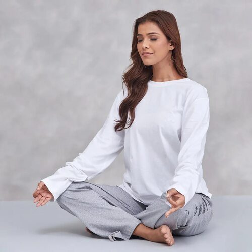 【现货】Isha 有机棉 白长袖T恤