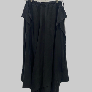 暗黑美学 山本ys日本设计师牌进口铜氨丝松紧腰抽绳调节阔腿裙裤