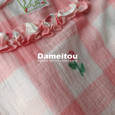 手织布的魅力~印度棉手工织布jamdani花边格子衫宽松柔软垂坠小衫