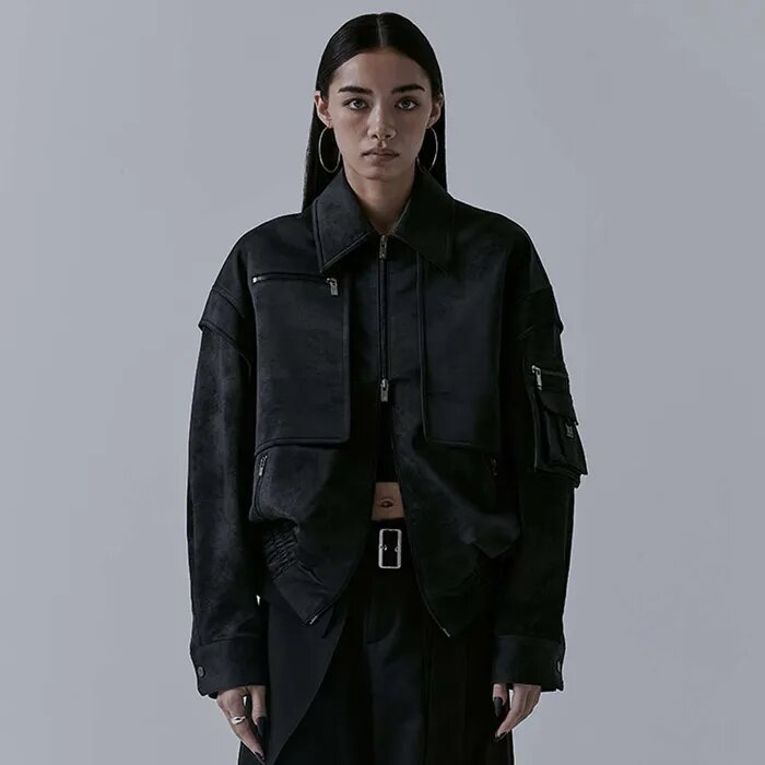 韩国设计师品牌TREEMINGBIRD潮人夹克短外套