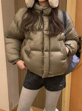 韩国正品直邮26年冬款立领短款外套女小个子韩系温柔显高