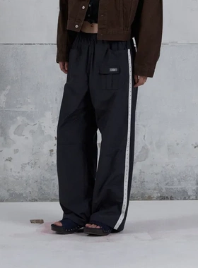 韩国小众设计师品牌FOETO25秋松紧腰宽松休闲裤