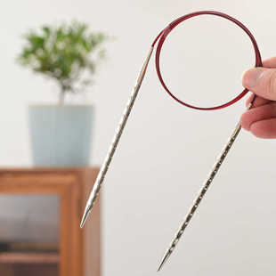 潮钩牌环形针方针80厘米长织儿童毛衣用手工编织螺旋针圈织循环针