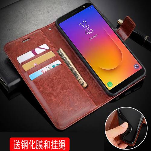 适用 三星J600G手机壳翻盖Galaxy J6外壳SM-J600F保护套皮夹男