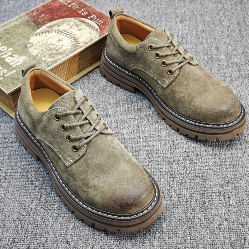 尾货透气英伦工装鞋男反绒皮捡漏