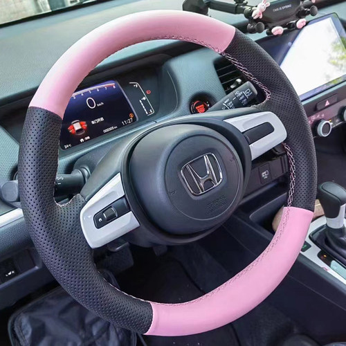 本田来福酱新飞度手缝方向盘套