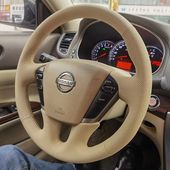 12款 日产天籁方向盘套真皮尼桑公爵把套全包手缝专用