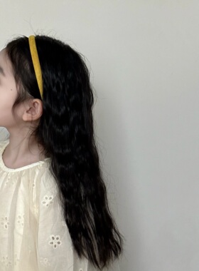 秋冬新款麂皮绒发箍儿童 细款压发头箍 复古质感女童头饰发饰