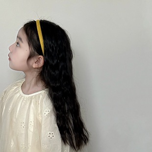 压发头箍 细款 复古质感女童头饰发饰 麂皮绒发箍儿童 秋冬新款