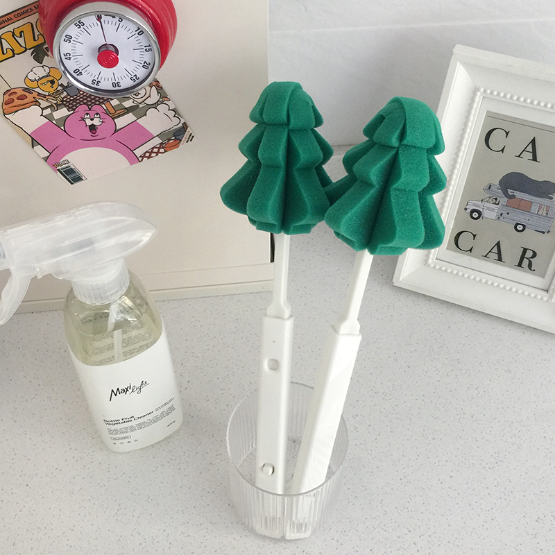 可伸缩厨房清洁海绵杯刷