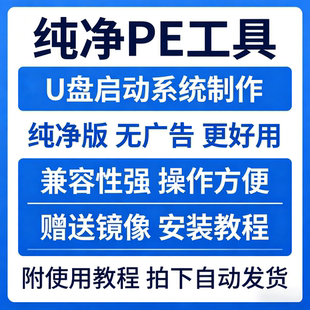 纯净PE系统制作工具电脑U盘启动软件网络版安装送教程支持M2固态